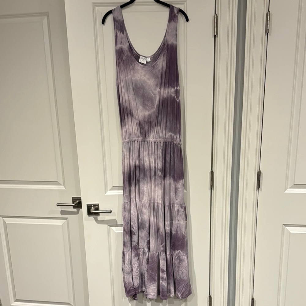 Purple Tie-Dye Maxi Dress